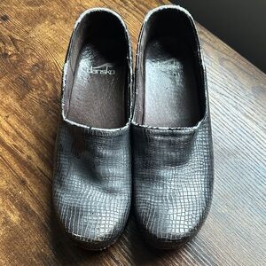 Dansko Metallic clogs